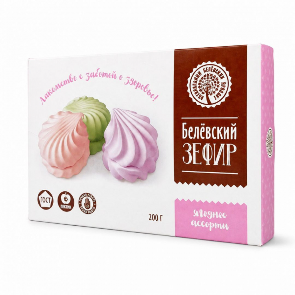 Белёвский зефир "Ягодное ассорти" 200г