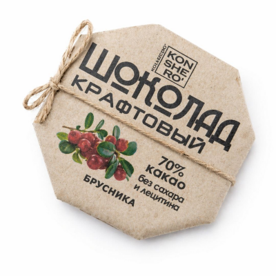 Шоколад ремесленный "Брусника" 80г